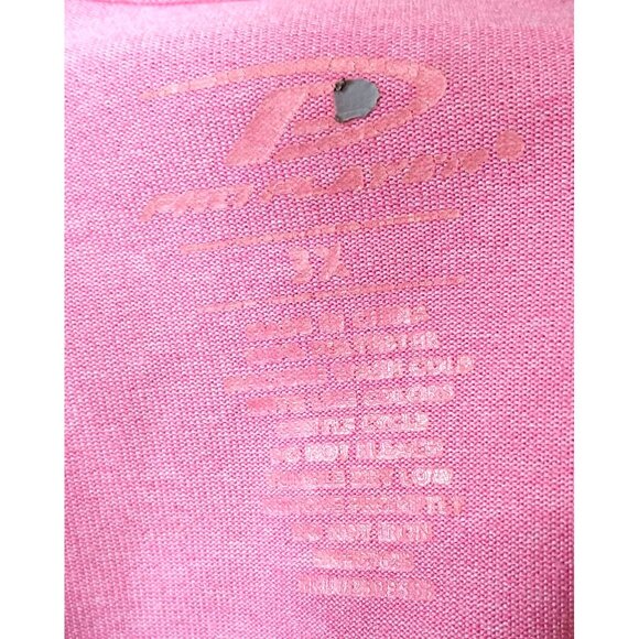 Pro Player Plus Size 3X Pink Side Tie Scoop Neck Short Sleeve Tee Casual Top - Picture 6 of 6